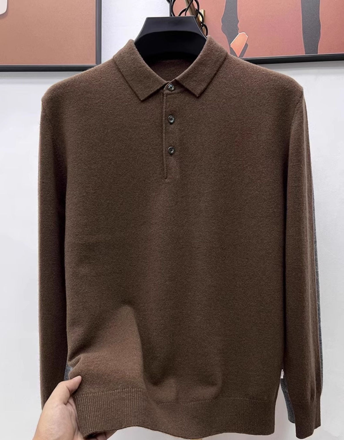 Marco Cashmere Polo Sweater