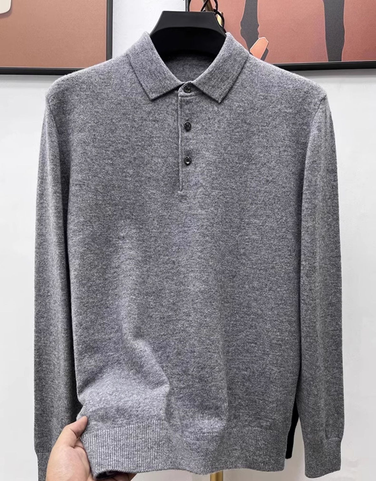 Marco Cashmere Polo Sweater
