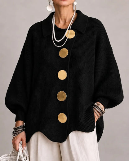 Freya Gold Button Cardigan