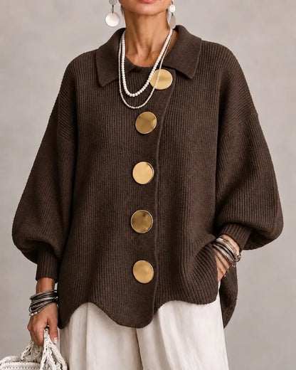 Freya Gold Button Cardigan