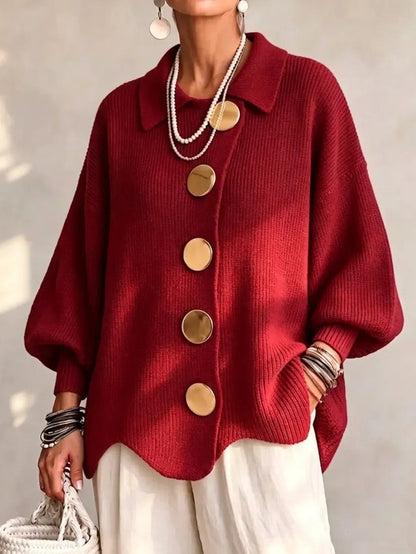 Freya Gold Button Cardigan
