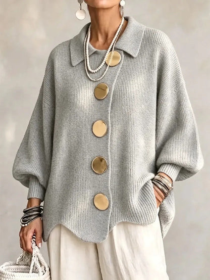 Freya Gold Button Cardigan