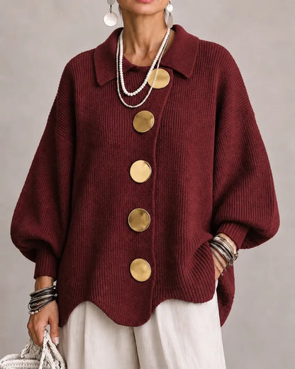 Freya Gold Button Cardigan