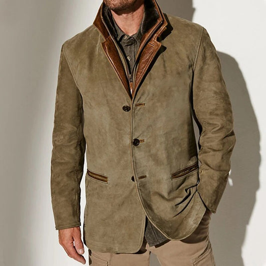 Fulham Suede-Look Layered Collar Jacket