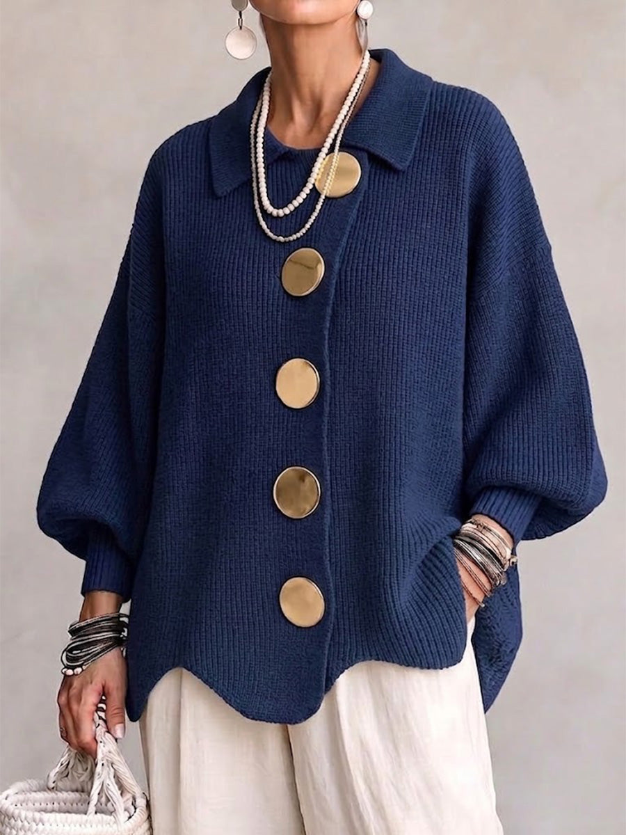 Freya Gold Button Cardigan
