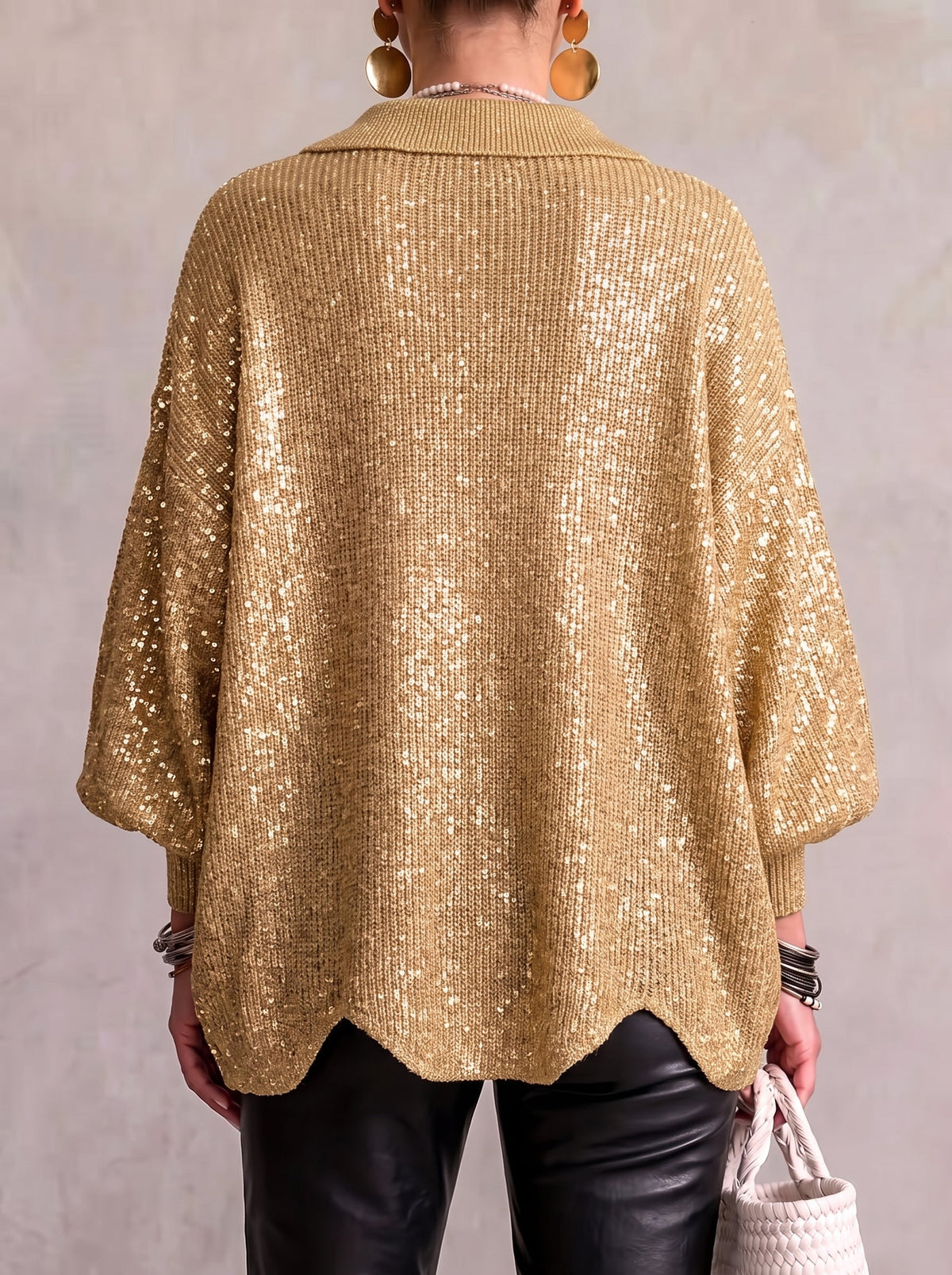 Freya Gold Button Cardigan