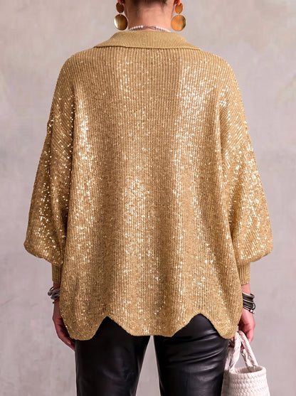 Freya Gold Button Cardigan